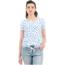 Deals, Discounts & Offers on Laptops - [Size S, M, L] Pepe JeansCasual Half Sleeve Printed Women White Top