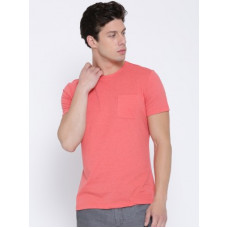 Deals, Discounts & Offers on Men - [Size XXL] United Colors of BenettonSolid Men Round Neck Orange T-Shirt