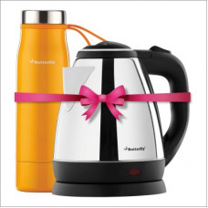 Deals, Discounts & Offers on Personal Care Appliances - Butterfly Electric Kettle (1.8L, Black) & 500 ml Vacuum Flask