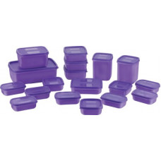 Deals, Discounts & Offers on Kitchen Containers - Mastercook Combo Packs - 7170 ml Polypropylene Grocery Container(Pack of 18, Violet)