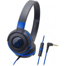 Deals, Discounts & Offers on Headphones - Audio Technica ATH-S100iS BBL Wired Headset(Black Blue, Wired over the head)