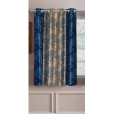 Deals, Discounts & Offers on  - Panipat Textile Hub 152 cm (5 ft) Polyester Window Curtain Single Curtain(Printed, Blue)