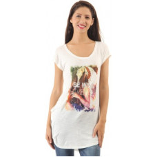 Deals, Discounts & Offers on Laptops - [Size S] Pepe JeansCasual Short Sleeve Graphic Print Women White Top