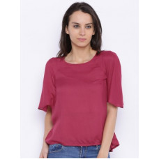 Deals, Discounts & Offers on Laptops - [Size M] Pepe JeansCasual Short Sleeve Solid Women Pink Top