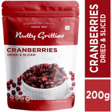 Deals, Discounts & Offers on Food and Health - Nutty Gritties US Dried Sliced Cranberries(200 g)