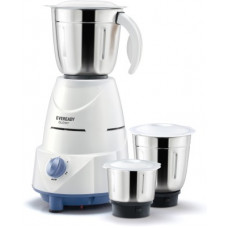 Deals, Discounts & Offers on Personal Care Appliances - Eveready JXs Glowy 500 W Mixer Grinder(White, Blue, 3 Jars)