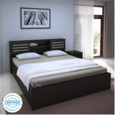 Deals, Discounts & Offers on Furniture - Flipkart Perfect Homes Waltz Engineered Wood King Box Bed(Finish Color - Wenge)