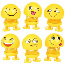 Deals, Discounts & Offers on Toys & Games - teetos 6 pcs Cute Emoji Bobble Head Dolls, Funny Smiley Face Springs(Yellow)