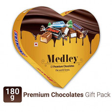 Deals, Discounts & Offers on Grocery & Gourmet Foods - Snickers Medley Heart Shaped Assorted Chocolate Gift Pack (Snickers, Mars, Bounty) - 180g Box