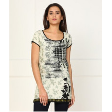 Deals, Discounts & Offers on Laptops - [Size M, L] BibaCasual Short Sleeve Printed Women Multicolor Top
