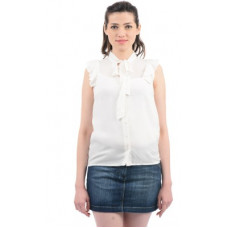 Deals, Discounts & Offers on Laptops - Pepe JeansCasual Sleeveless Solid Women White Top