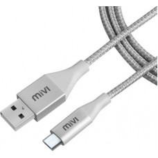 Deals, Discounts & Offers on Mobile Accessories - Mivi UC6B 1.82 m Micro USB Cable(Compatible with Compatible devices, Grey, One Cable)