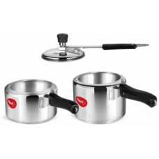 Deals, Discounts & Offers on Cookware - [Pre-Book] Pigeon Special Combi 2 L, 3 L Induction Bottom Pressure Cooker(Aluminium)