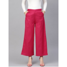 Deals, Discounts & Offers on Women - [Size 34, 40] WWomen Pink Pure Cotton Trousers