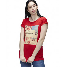 Deals, Discounts & Offers on  - DJ&C By FBB Dolman Sleeves Printed T-Shirt