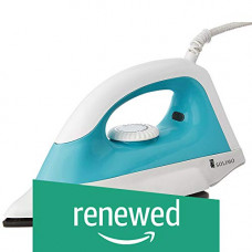 Deals, Discounts & Offers on Home & Kitchen - (Renewed) Amazon Brand - Solimo 1000-Watt Dry Iron (White and Turquoise)