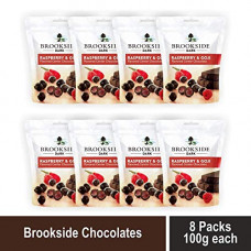 Deals, Discounts & Offers on Grocery & Gourmet Foods -  Brookside Flavored Center Chocolate - Raspberry and Goji Pouch, 8 X 100 g