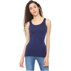 Deals, Discounts & Offers on Laptops - [Size L] PeopleCasual Sleeveless Solid Women Blue Top