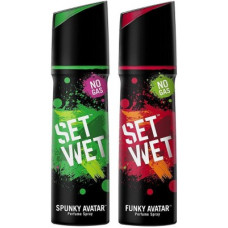 Deals, Discounts & Offers on  - Set Wet Spunky and Funky Avatar Perfume Body Spray - For Men(240 ml, Pack of 2)