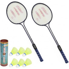 Deals, Discounts & Offers on Auto & Sports - ROXON Polo Badminton Set Of 2 Piece Racquet with 6 Piece Sunley Extreme Plastic Shuttle Badminton Kit