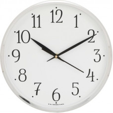 Deals, Discounts & Offers on  - Precisio Analog 25 cm X 25 cm Wall Clock(Silver, With Glass)
