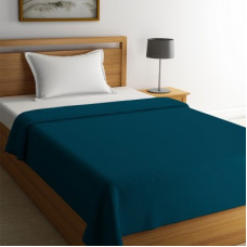 Deals, Discounts & Offers on  - Stellar Home Solid Single Fleece Blanket(Polyester, Blue Coral)
