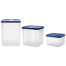 Deals, Discounts & Offers on Kitchen Containers - Signoraware Kitchen Organiser Set/3 - 25500 ml Plastic Grocery Container(Pack of 3, Clear, Blue)