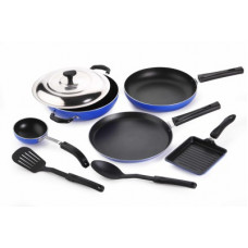 Deals, Discounts & Offers on Cookware - Crystal Eco Series Cookware Set(PTFE (Non-stick), 8 - Piece)