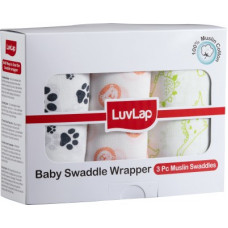 Deals, Discounts & Offers on Baby Care - LuvLap Animal Single Swadding Baby Blanket(Cotton, White)