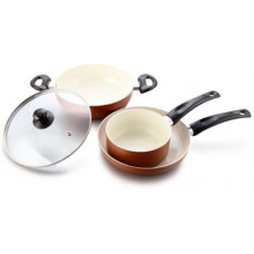 Deals, Discounts & Offers on Cookware - Impex Induction Bottom Cookware Set(Ceramic, 3 - Piece)