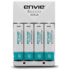 Deals, Discounts & Offers on Electronics - Envie ECR20+4x AA 28004PL Camera Battery Charger(White)