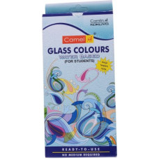 Deals, Discounts & Offers on  - Camel Water Based Glass Colours - 6 Shades with Glass Liner(Set of 7, Multicolor)
