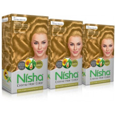 Deals, Discounts & Offers on  - Nisha Cream Permanent Hair Color Long Lasting Fashion Highlights (60gm+90ml Each Pack) Golden Blonde , GOLDEN