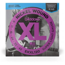 Deals, Discounts & Offers on Accessories - Daddario Electric EXL120 {9/42_Super Light Gauge} BRIGHT TONE ROUND WOUND Guitar String(6 Strings)