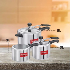 Deals, Discounts & Offers on Cookware - Prestige Nakshatra Plus 2 L, 3 L, 5 L Induction Bottom Pressure Cooker(Aluminium)