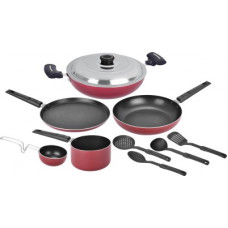 Deals, Discounts & Offers on Cookware - Renberg Orchid Cookware Set(Aluminium, 9 - Piece)