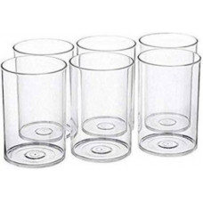 Deals, Discounts & Offers on Sunglasses & Eyewear Accessories - TAPASVI (Pack of 6) 6 Pcs. Unbreakable Clear Transparent Water, Juice Glass Set 300 Ml Poly Carbonate Plastic Glasses Glass Set(300 ml, Plastic)