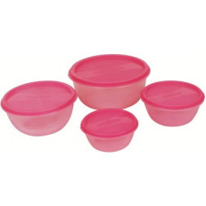 Deals, Discounts & Offers on Kitchen Containers - Princeware - 3321 ml Plastic Fridge Container(Pack of 4, Pink)