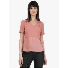 Deals, Discounts & Offers on Laptops - [Size M] FabAlleyFormal Regular Sleeve Solid Women Pink Top
