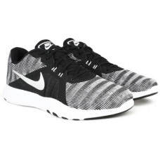 Deals, Discounts & Offers on Women - [Size 5, 7] NikeW Flex Trainer 8 Print Running Shoes For Women(White, Black)