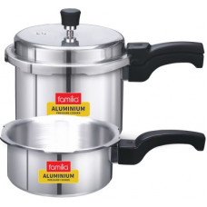 Deals, Discounts & Offers on Cookware - Familia Combo Pack 23 2 L, 3 L Induction Bottom Pressure Cooker(Aluminium)