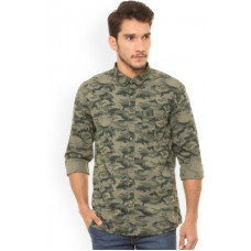 Deals, Discounts & Offers on  - [Size 40] PeopleMen Printed Regular Fit Casual Shirt
