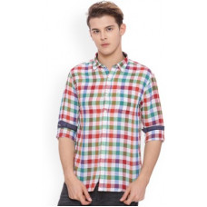 Deals, Discounts & Offers on  - [Size 40] PeopleMen Checkered Regular Fit Casual Shirt