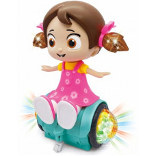 Deals, Discounts & Offers on Toys & Games - Miss & Chief Girl Doll Riding Rover Board with Flashing Lights & Music(Pink)