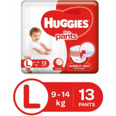 Deals, Discounts & Offers on Baby Care - Huggies Dry pants diapers - L(13 Pieces)