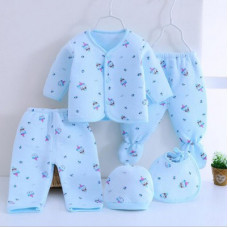 Deals, Discounts & Offers on Baby Care - Fancy Walas Presents New Born Baby Winter Wear Keep warm Baby Clothes 5Pcs(Blue)