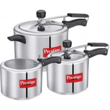 Deals, Discounts & Offers on Cookware - [Supercoin + Bank Offer] Prestige Nakshatra 2 L, 3 L, 5 L Pressure Cooker(Aluminium)