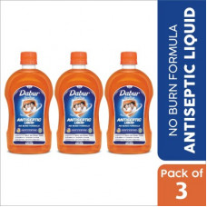 Deals, Discounts & Offers on  - Dabur Sanitize Antiseptic Liquid | No Burn Formula Antiseptic Liquid(1575 ml, Pack of 3)