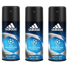 Deals, Discounts & Offers on  - ADIDAS Champions League Deodorant Body Spray Pack of 3 (150ML each) Combo Deodorant Spray - For Men(450 ml, Pack of 3)