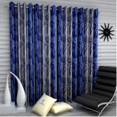 Deals and Offers on  - Fashion String 213 cm (7 ft) Polyester Door Curtain (Pack Of 4)(Self Design, Blue) Deals, Discounts & Offers on  - Fashion String 213 cm (7 ft) Polyester Door Curtain (Pack Of 4)(Self Design, Blue)